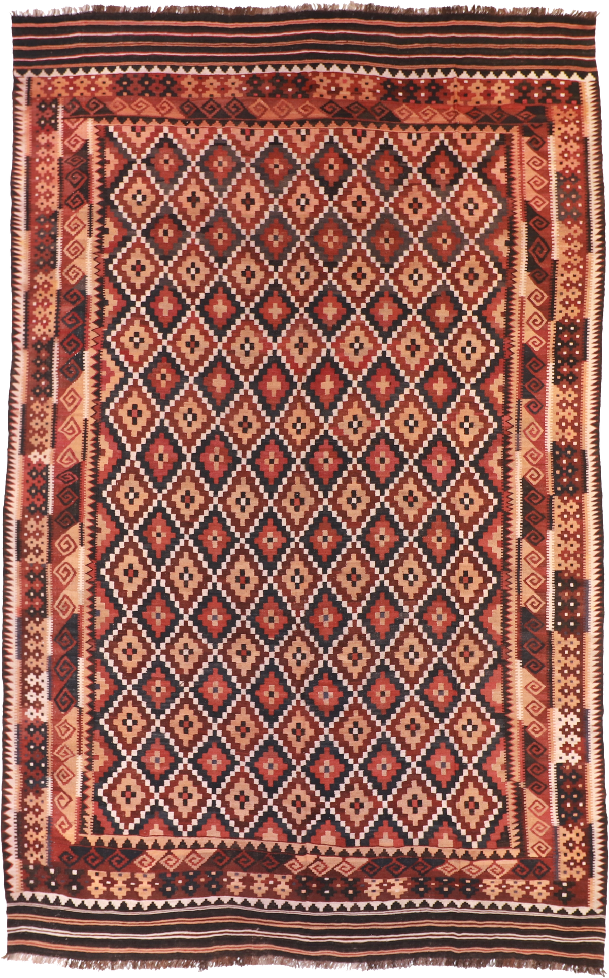 W 9.9 L 15.10 Kilim 100% Wool Hand-Woven Modern Design - 13151