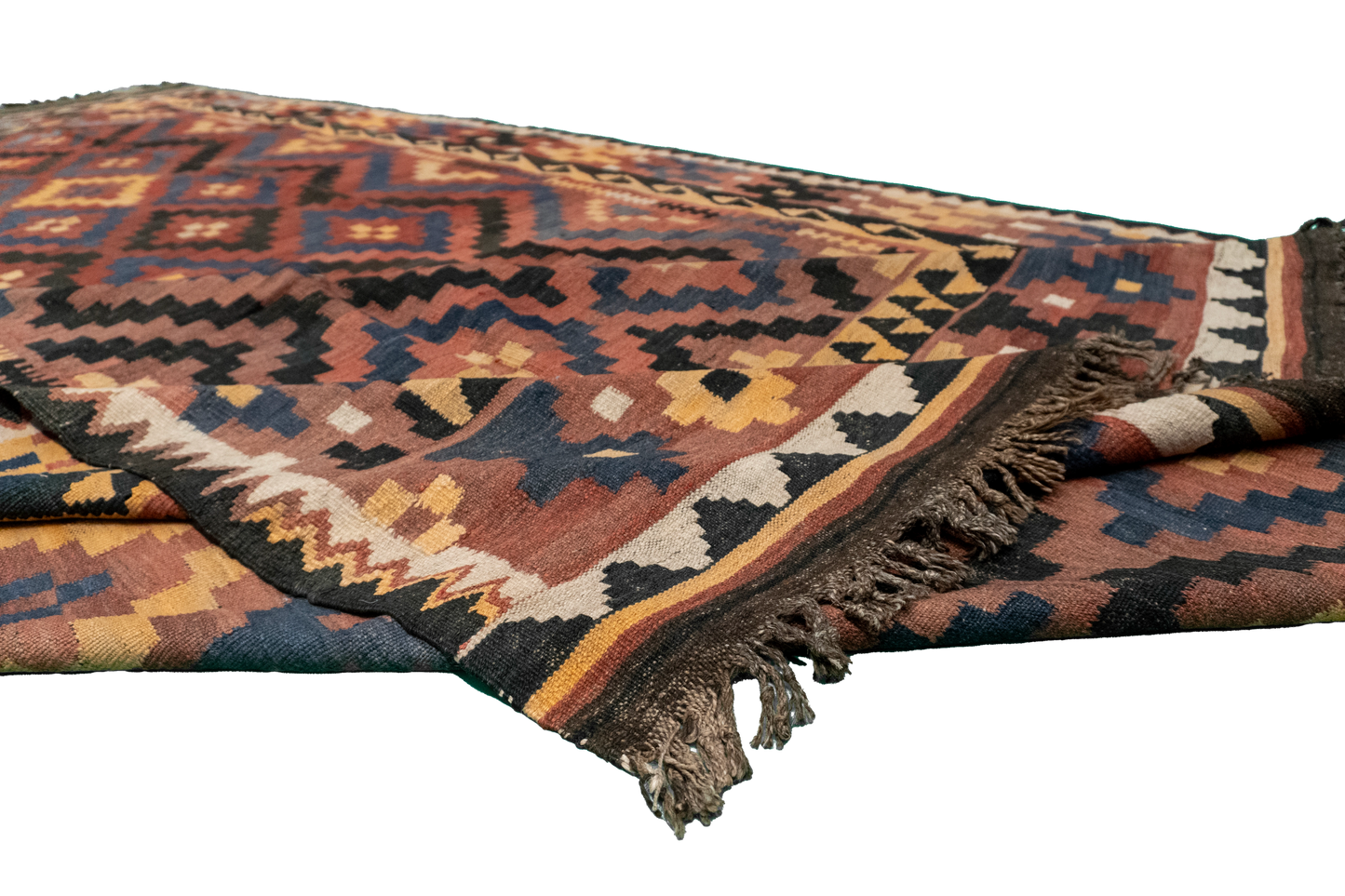 W 8.11 L 14.3 Kilim 100% Wool Hand-Woven Modern Design - 13152