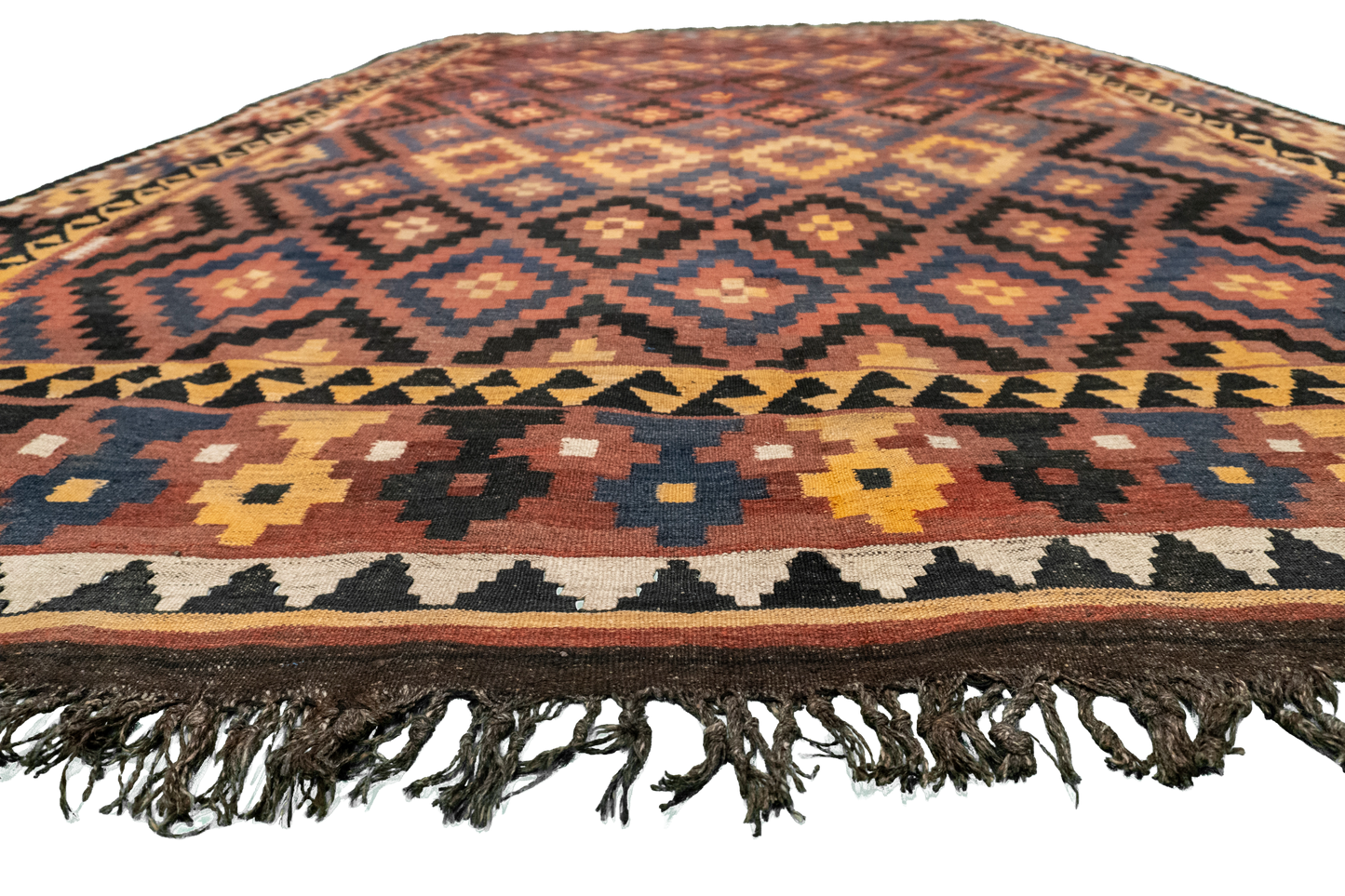 W 8.11 L 14.3 Kilim 100% Wool Hand-Woven Modern Design - 13152