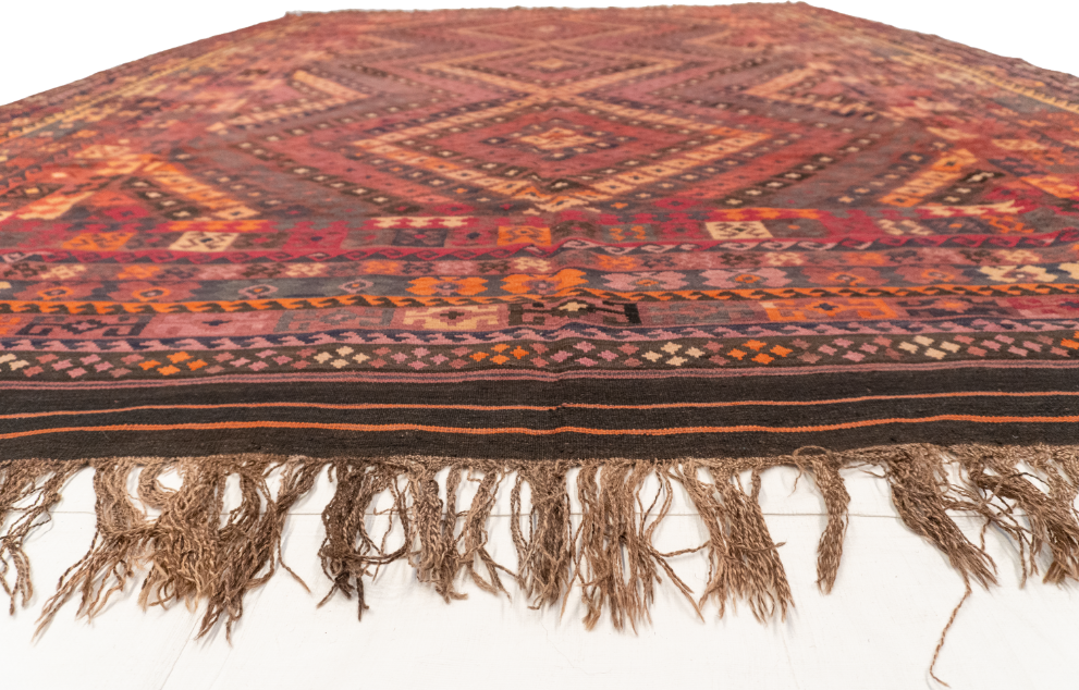 W 10.10 - L 13 - Kilim Wool Modern Rectangle - Finest Hand-Made Quality Wool - 13199