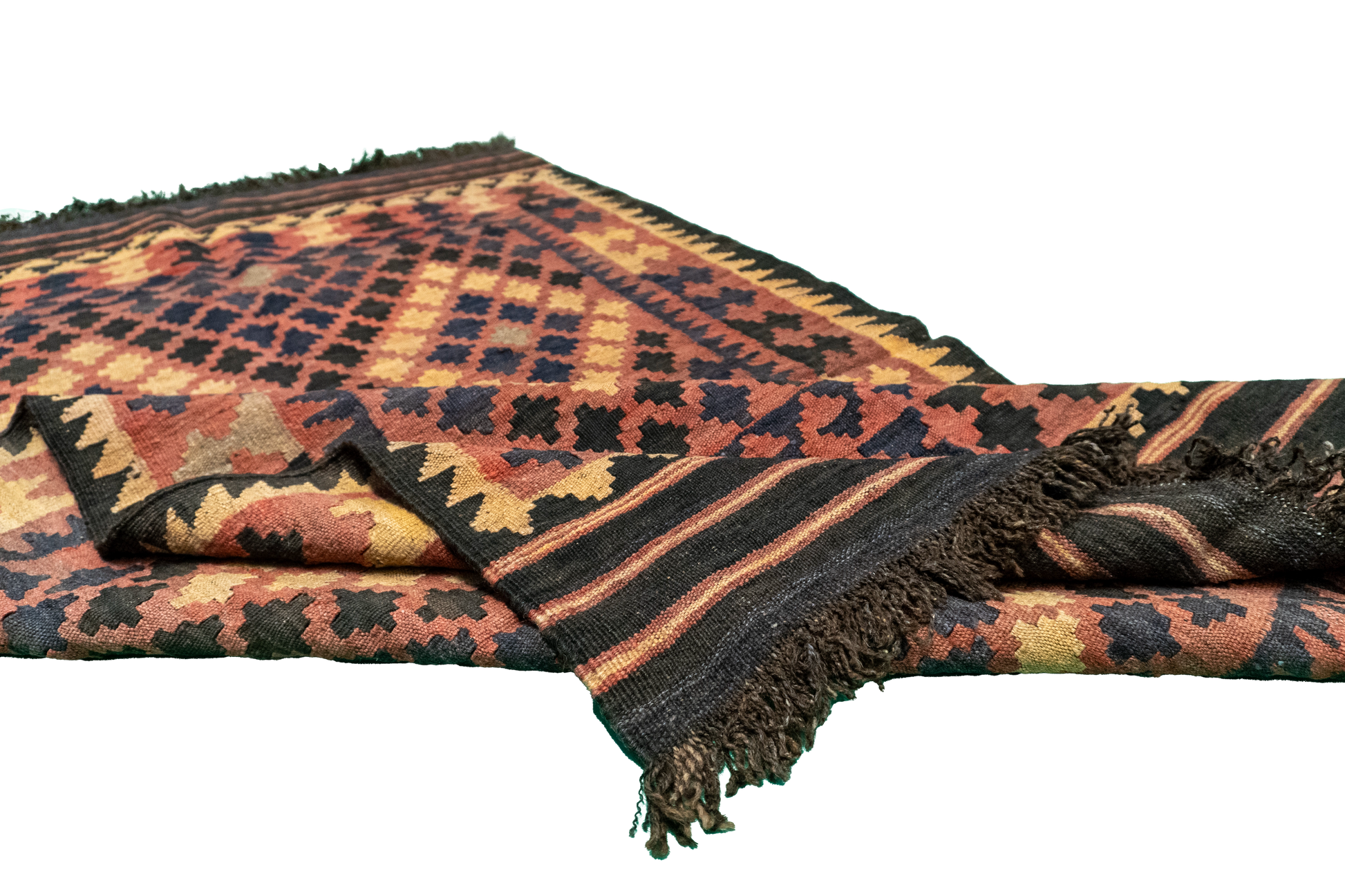 W 3.3 - L 5.10 - Kilim Wool All Over Rectangle - Finest Hand-Made Quality Wool - 13280