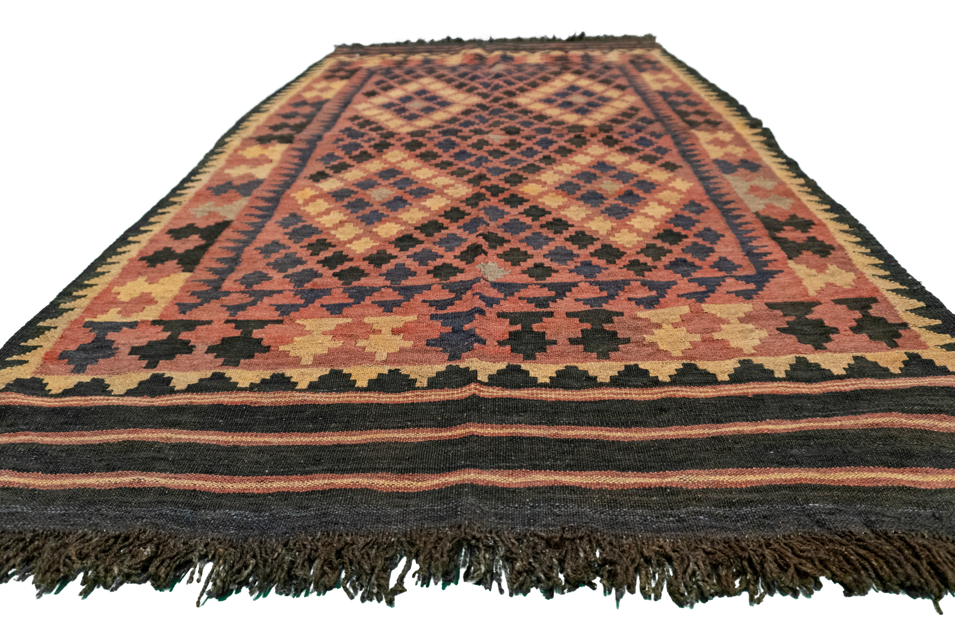 W 3.3 - L 5.10 - Kilim Wool All Over Rectangle - Finest Hand-Made Quality Wool - 13280