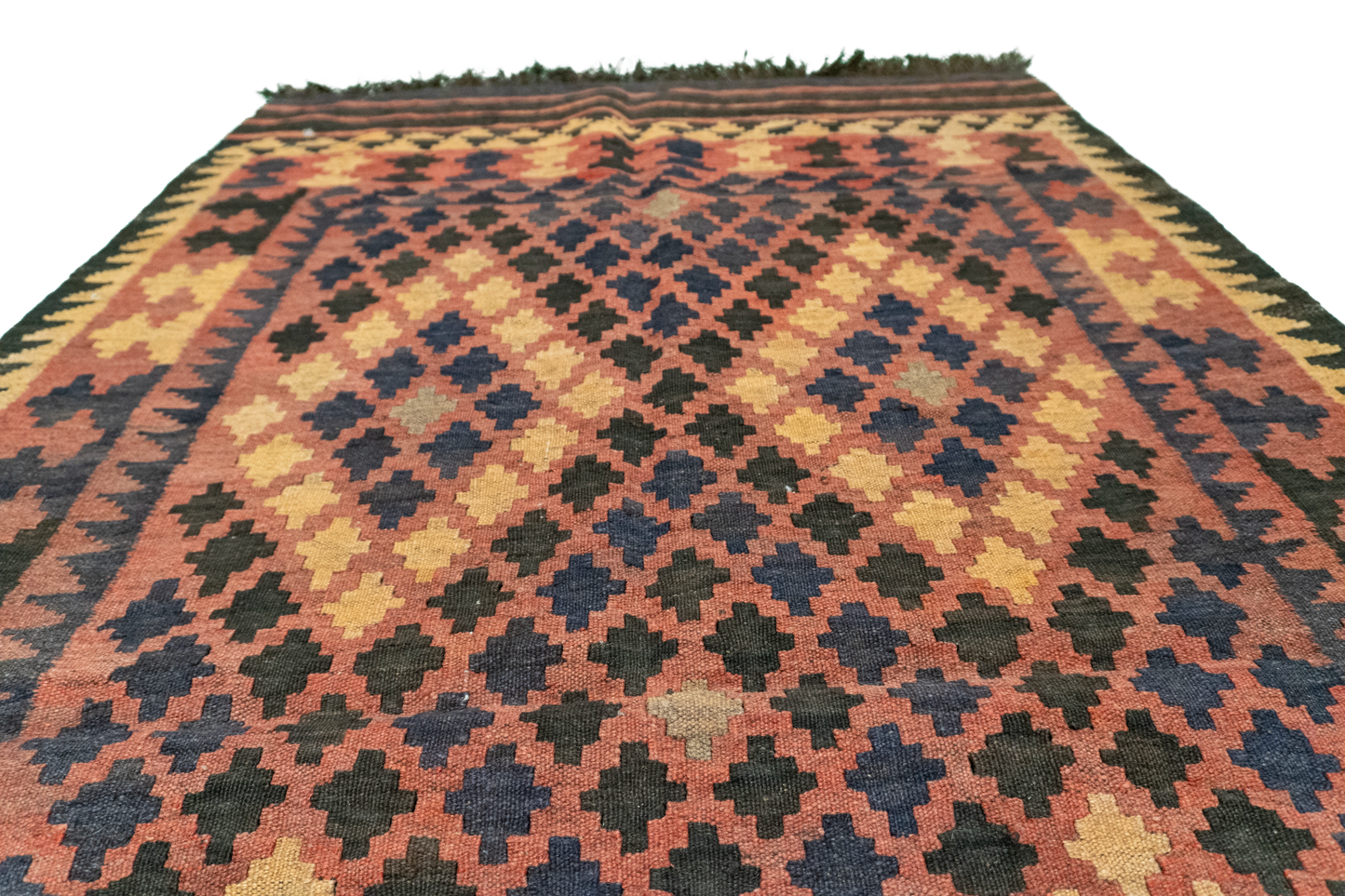 W 3.3 - L 5.10 - Kilim Wool All Over Rectangle - Finest Hand-Made Quality Wool - 13280