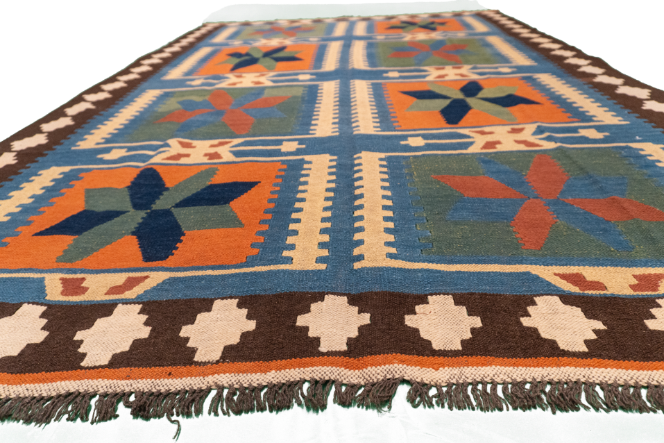 W 6 - L 9.9 - Kilim Wool All Over Rectangle - Finest Hand-Made Quality Wool - 13439