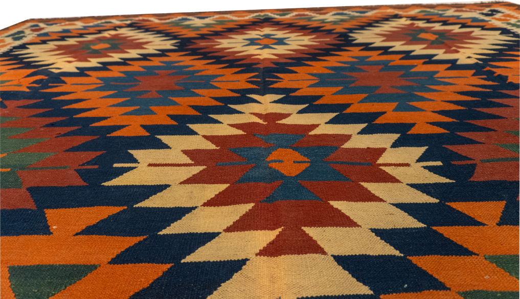 W 9.9 - L 12.11 - Kilim Wool All Over Rectangle - Finest Hand-Made Quality Wool - 13534