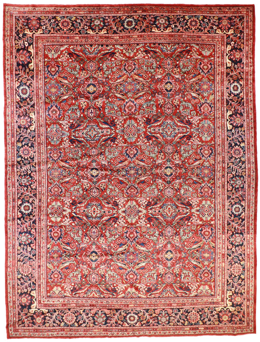 10x14 - Mahal Antique/Wool All Over Rectangle - Hand Knotted Rug — 14730