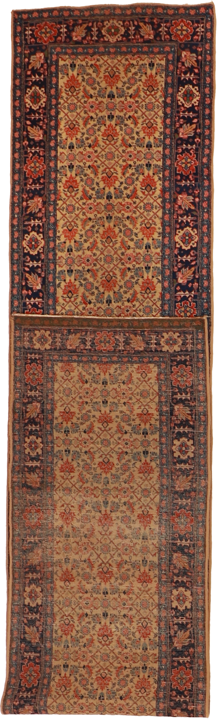 W 2.1 L 15.9 Tabriz Runner 100% Wool Hand-Woven All-Over Design - 14873