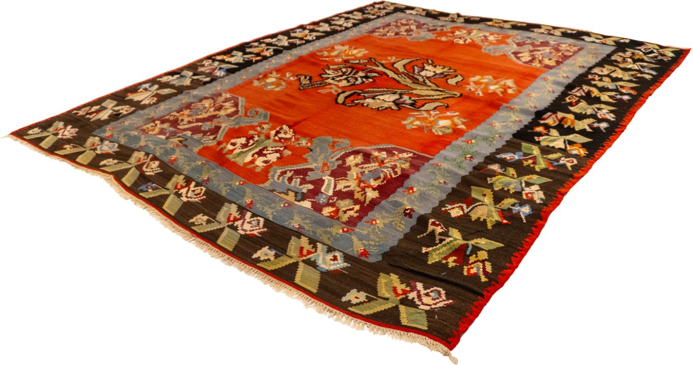 W 8.9 L 10.8 Bessarabian 100% Wool Hand-Woven All-Over Design - 14900