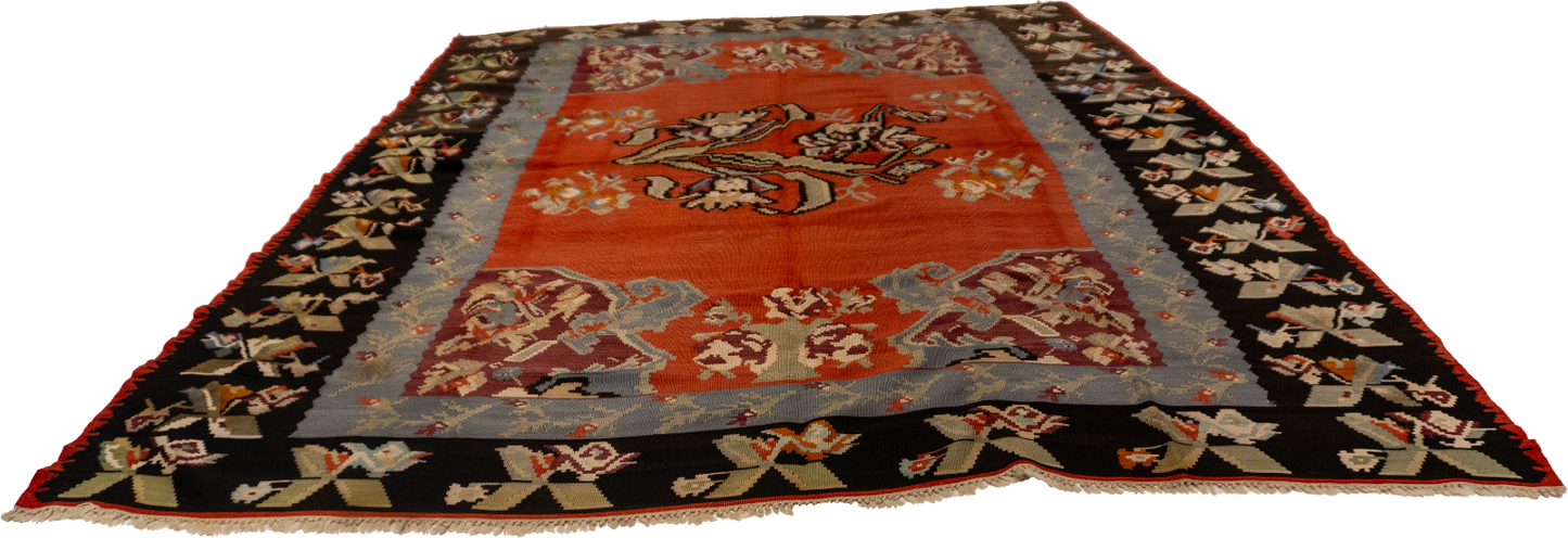 W 8.9 L 10.8 Bessarabian 100% Wool Hand-Woven All-Over Design - 14900