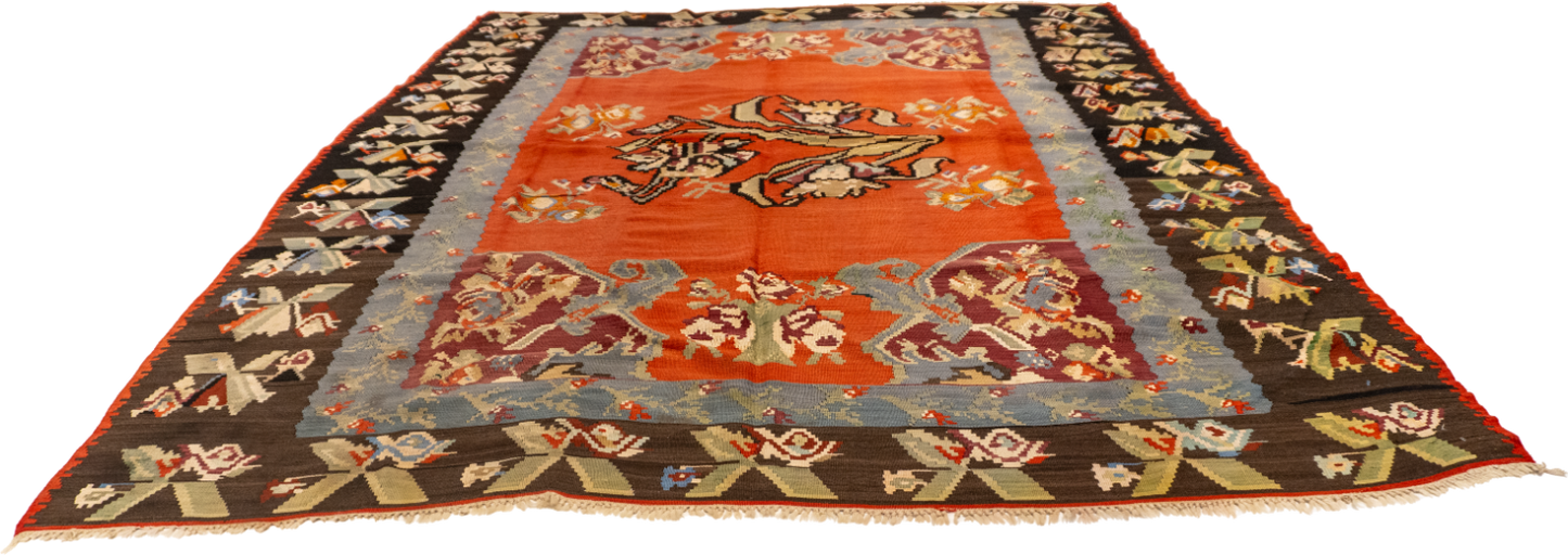 W 8.9 L 10.8 Bessarabian 100% Wool Hand-Woven All-Over Design - 14900