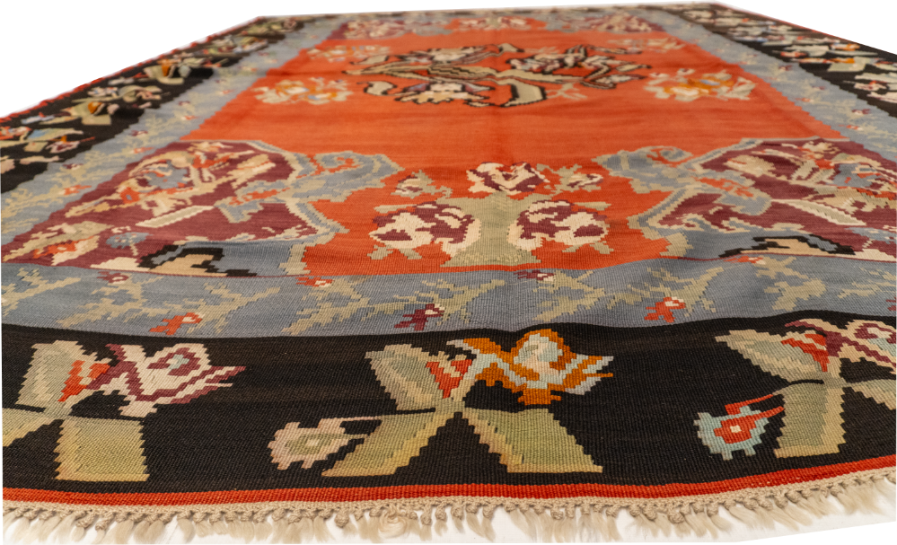 W 8.9 L 10.8 Bessarabian 100% Wool Hand-Woven All-Over Design - 14900