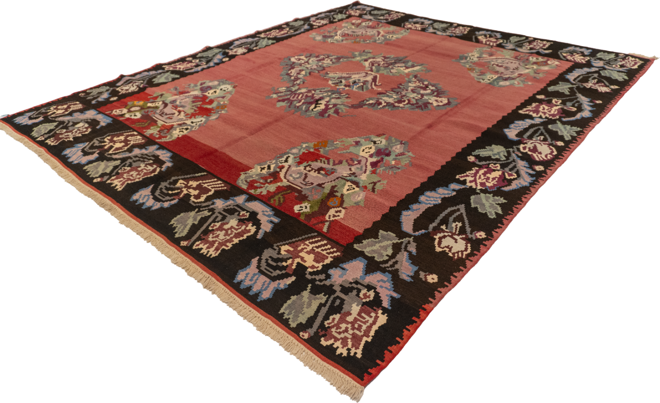 W 8.8 - L 10 - Besarabian Wool All Over Rectangle - Finest Hand-Made Quality Wool - 14902