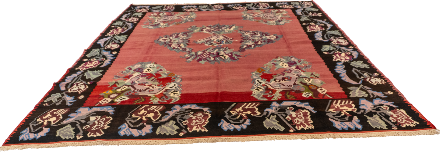 W 8.8 - L 10 - Besarabian Wool All Over Rectangle - Finest Hand-Made Quality Wool - 14902