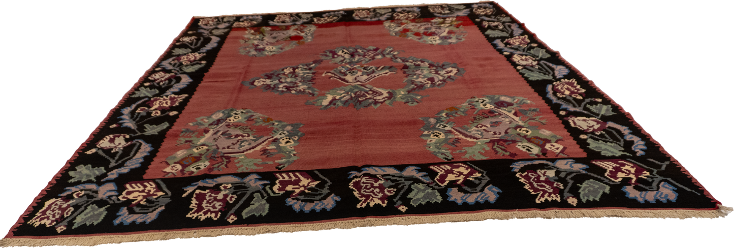 W 8.8 - L 10 - Besarabian Wool All Over Rectangle - Finest Hand-Made Quality Wool - 14902