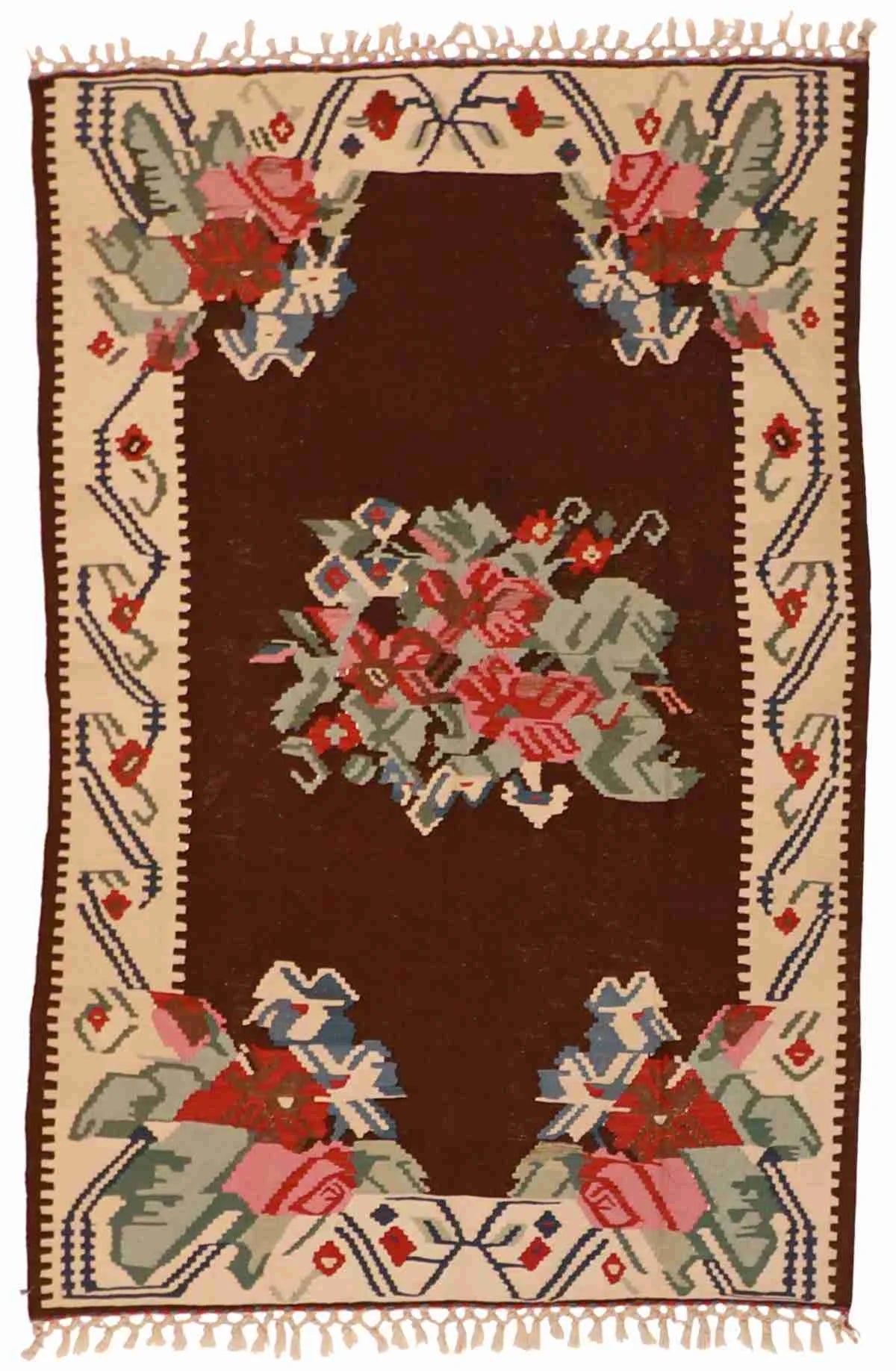 4.9 x 7.2 - Kilim Wool All Over Rectangle - Finest Hand-Made Quality Wool - 14903