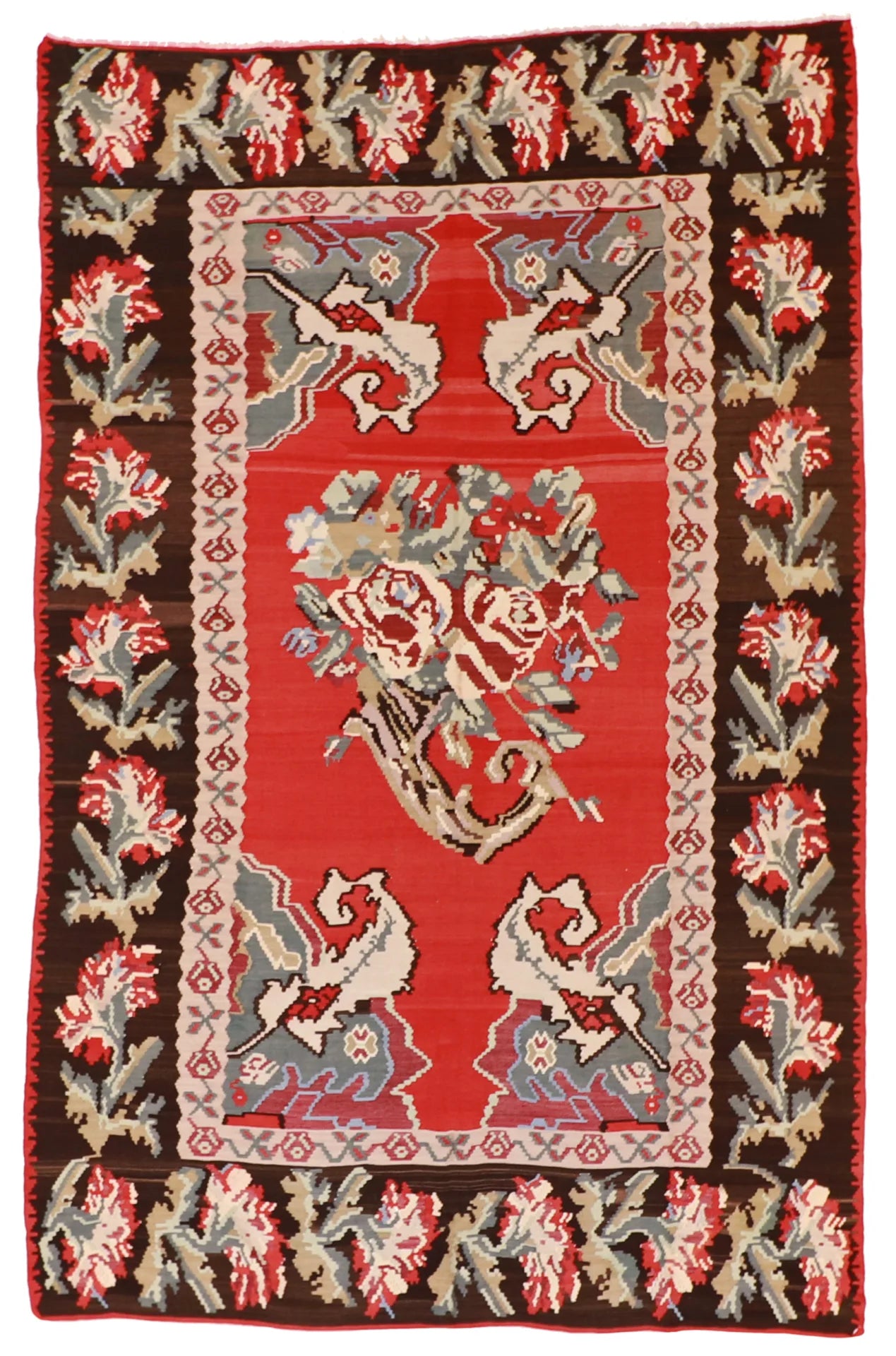 7.6 x 11.10 - Besarabian Wool All Over Rectangle - Finest Hand-Knotted Quality Wool — 14906