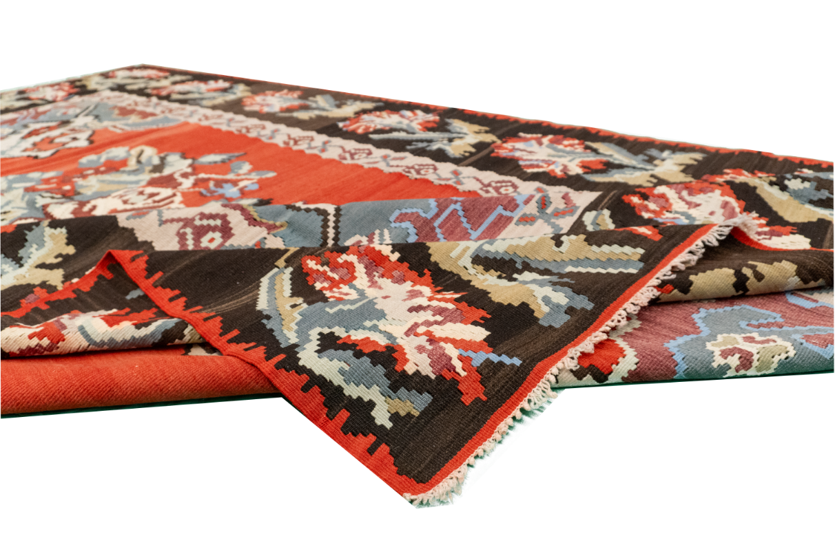 W 7.6 - L 11.10 - Besarabian Wool All Over Rectangle - Finest Hand-Made Quality Wool - 14906