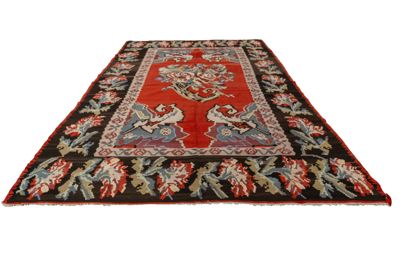 W 7.6 - L 11.10 - Besarabian Wool All Over Rectangle - Finest Hand-Made Quality Wool - 14906