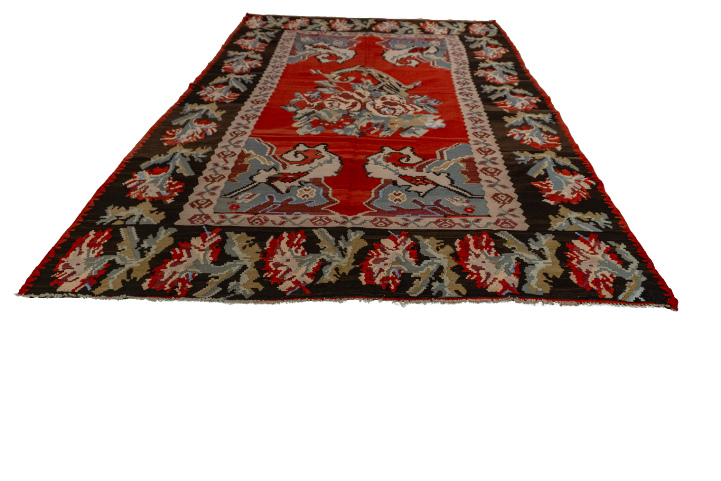 W 7.6 - L 11.10 - Besarabian Wool All Over Rectangle - Finest Hand-Made Quality Wool - 14906