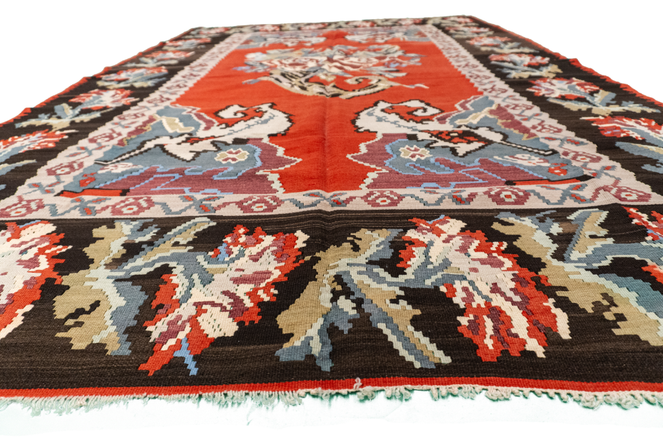 W 7.6 - L 11.10 - Besarabian Wool All Over Rectangle - Finest Hand-Made Quality Wool - 14906