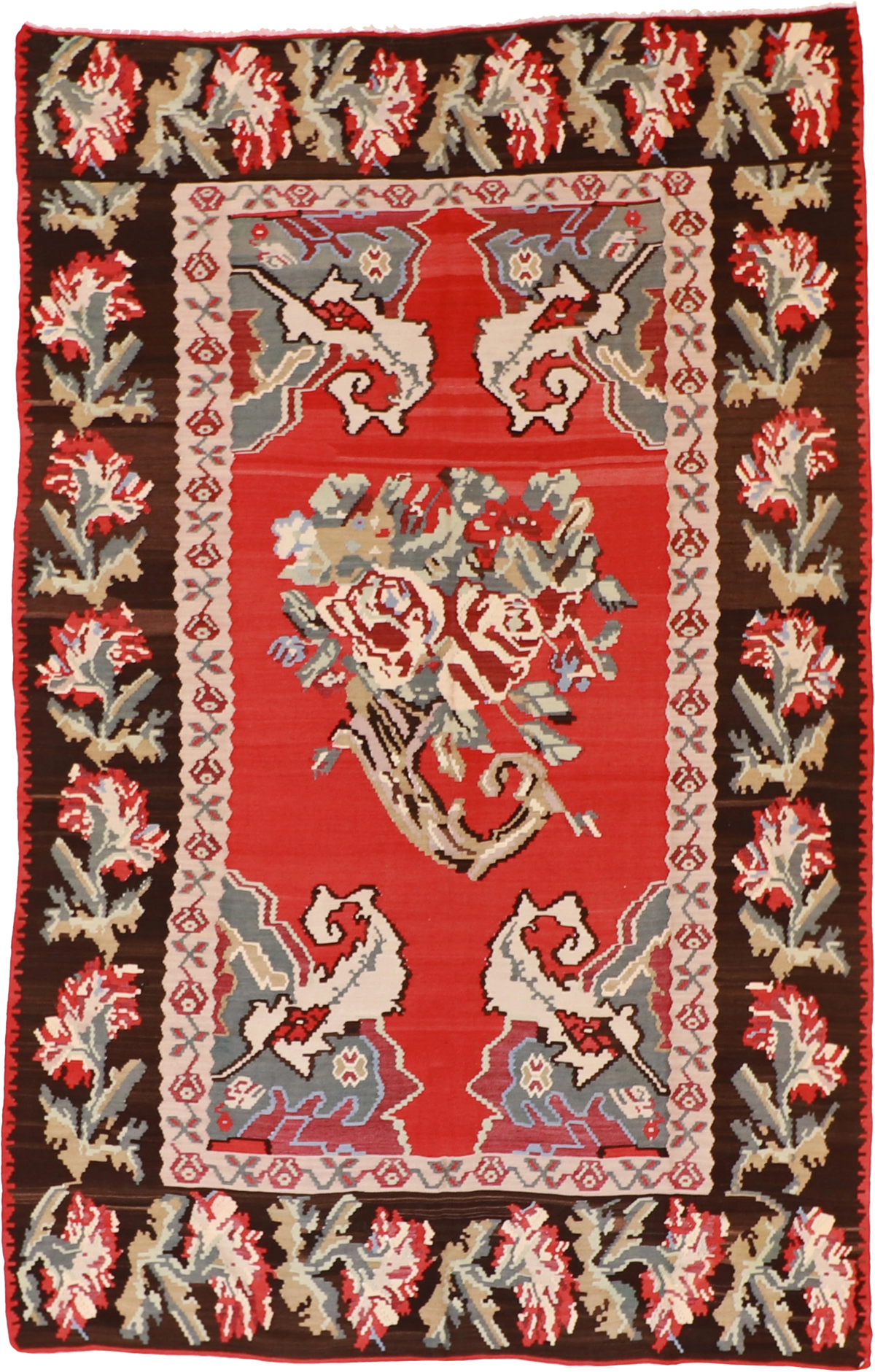 W 7.6 - L 11.10 - Bessarabian Wool All Over Rectangle - Finest Hand-Made Quality Wool - 14906