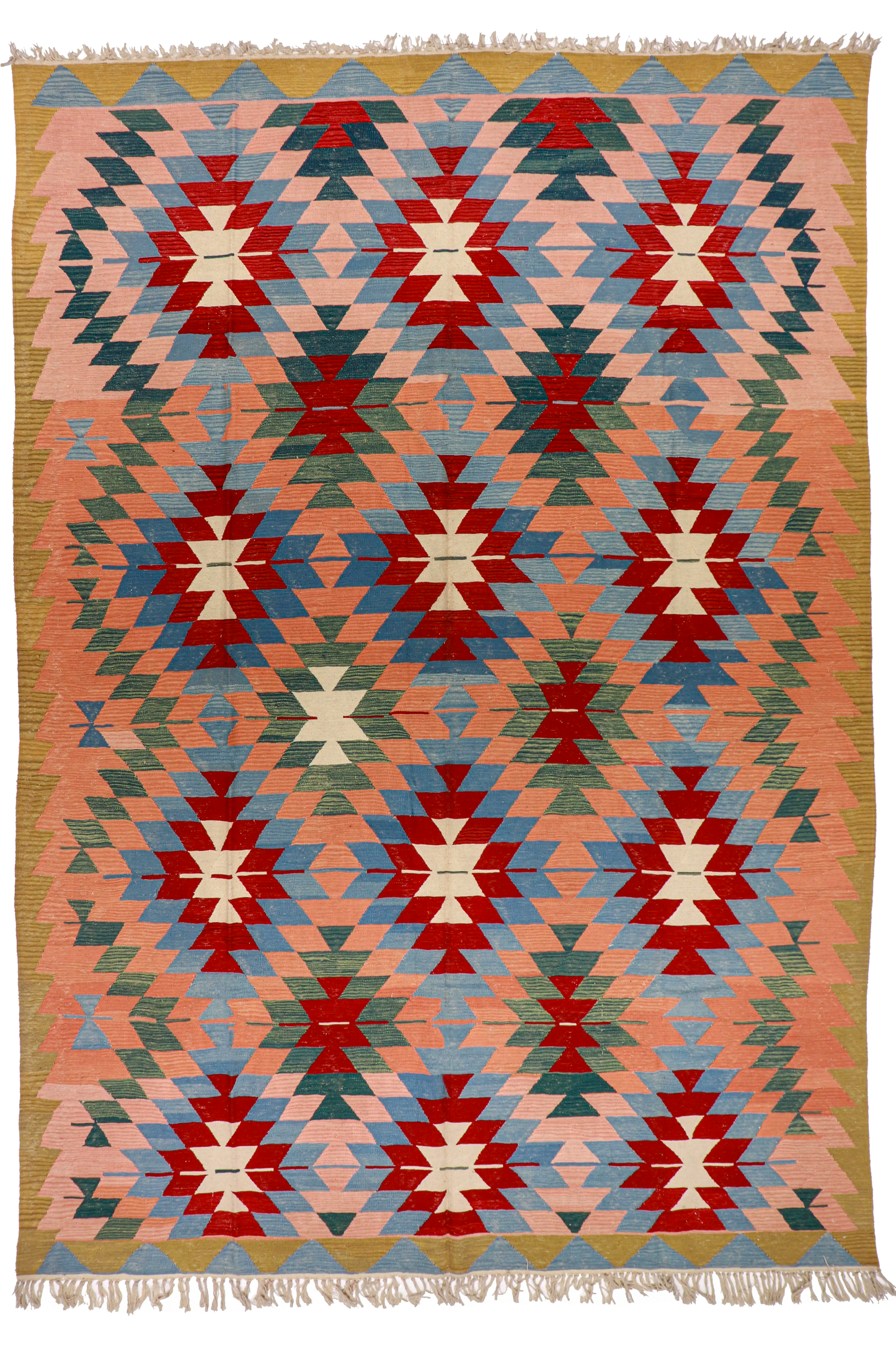 W 8.10 - L 12.10 - Bessarabian 100% Wool Handmade All Over Design - 14914