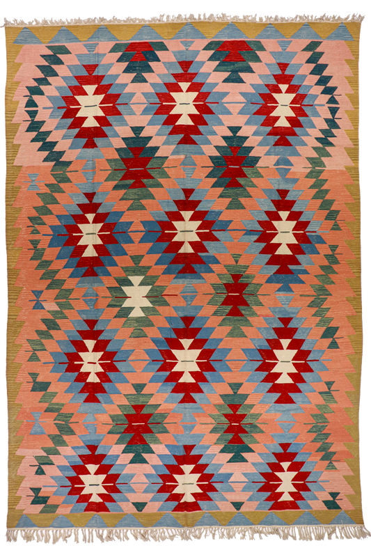 W 8.10 - L 12.10 - Bessarabian 100% Wool Handmade All Over Design - 14914