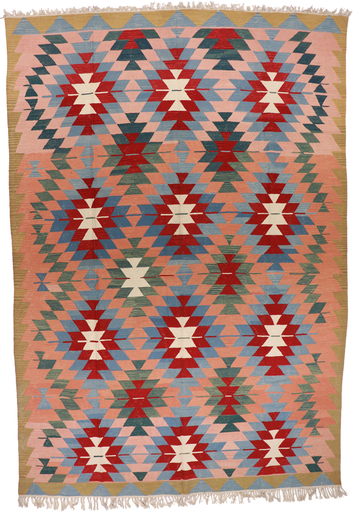 W 8.10 - L 12.10 - Bessarabian 100% Wool Handmade All Over Design - 14914