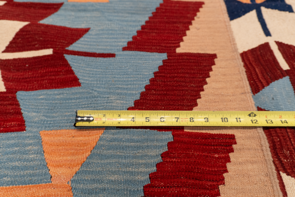 W 9.3 - L 13.2 - Besarabian Wool All Over Rectangle - Finest Hand-Made Quality Wool - 14926