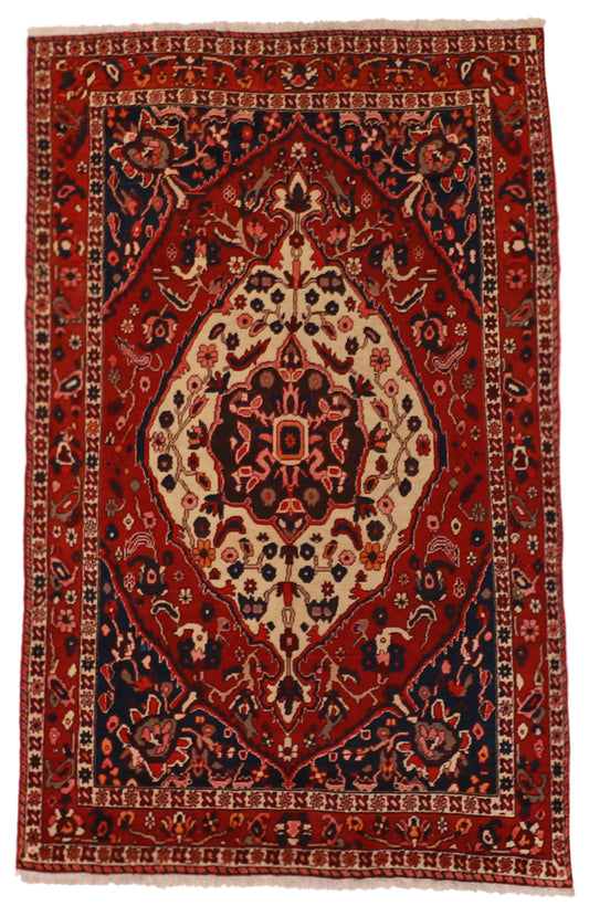 W 5.2 L 8.3 Bakhtiarie 100% Wool Handmade Geometric Design - 15522
