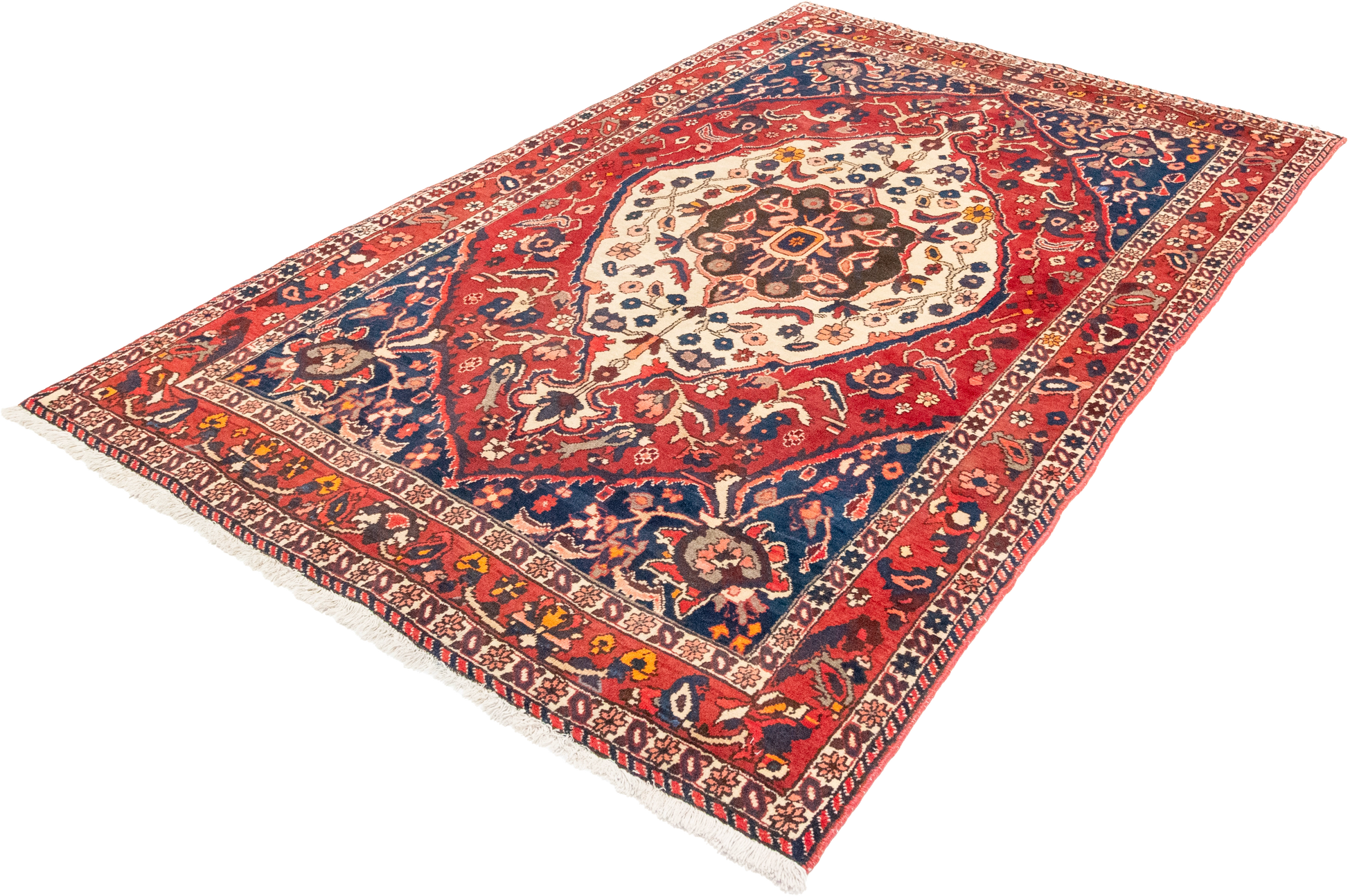 W 5.2 L 8.3 Bakhtiarie 100% Wool Hand-Woven Geometric Design - 15522