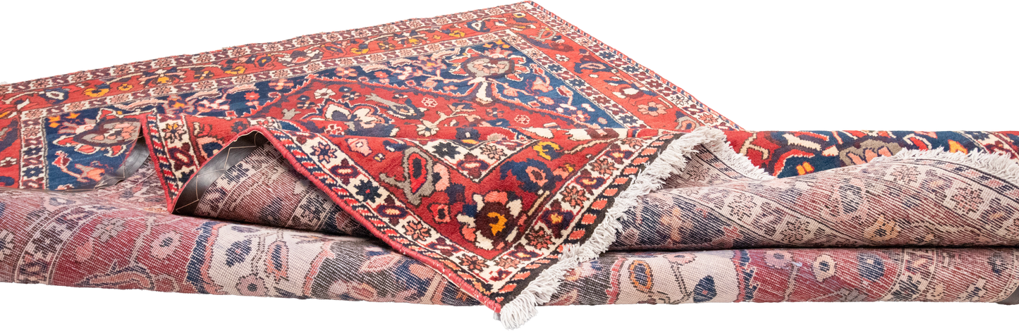 W 5.2 L 8.3 Bakhtiarie 100% Wool Hand-Woven Geometric Design - 15522