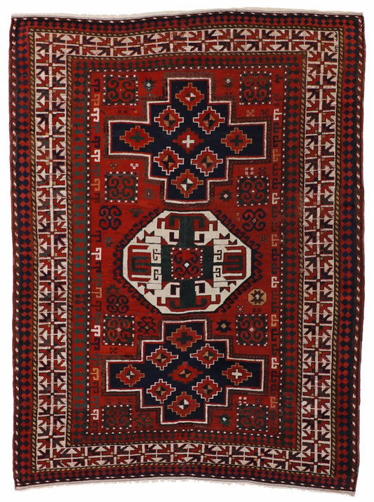 5.11 x 7.10 - Lori Pomback Wool Traditional Rectangle - Finest Hand-Knotted Quality Wool — 15590