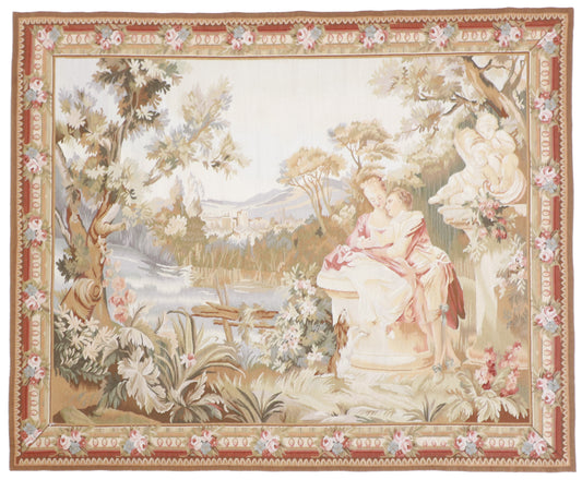 W 5.10 L 4.10 Tapestry 100% Wool Hand-Woven All-Over Design - 15599