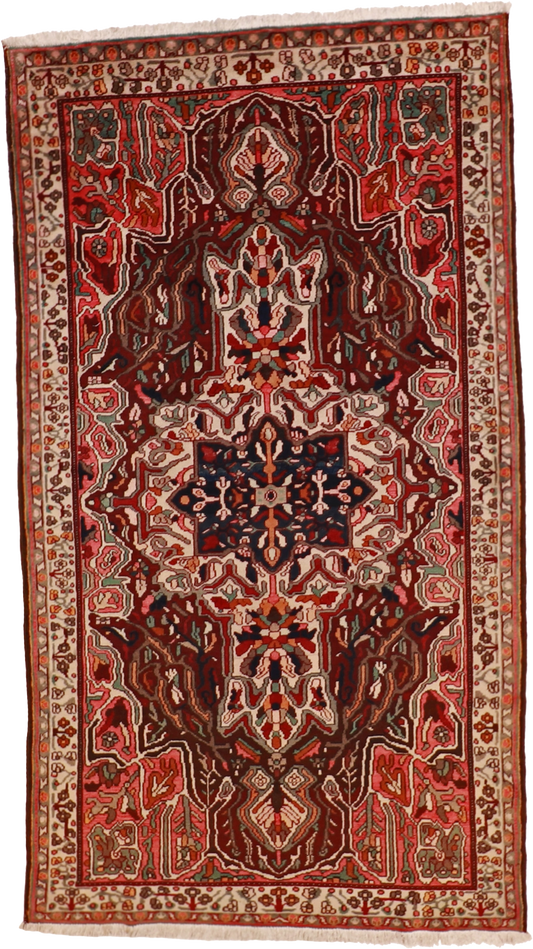 W 5.3 L 9.6 Bakhtiarie 100% Wool Hand-Woven All-Over Design - 15659