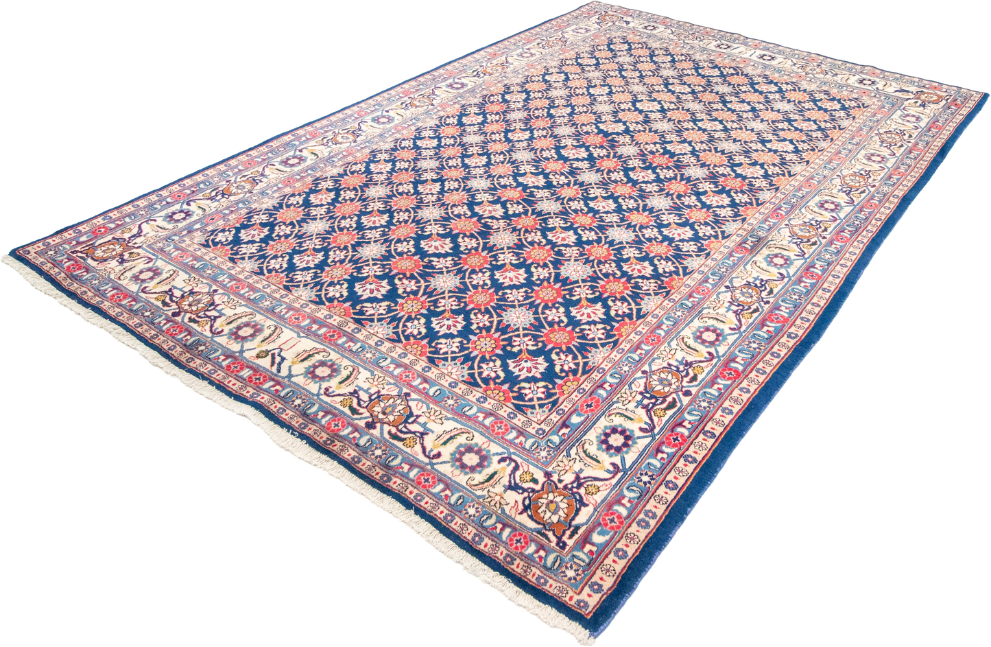 W 6.4 L 9.5 Veramin Silk And Wool Blend Hand-Woven All-Over Design - 15939
