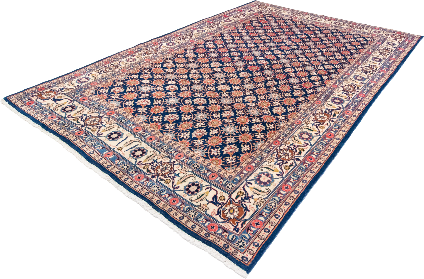 W 6.4 L 9.5 Veramin Silk And Wool Blend Hand-Woven All-Over Design - 15939