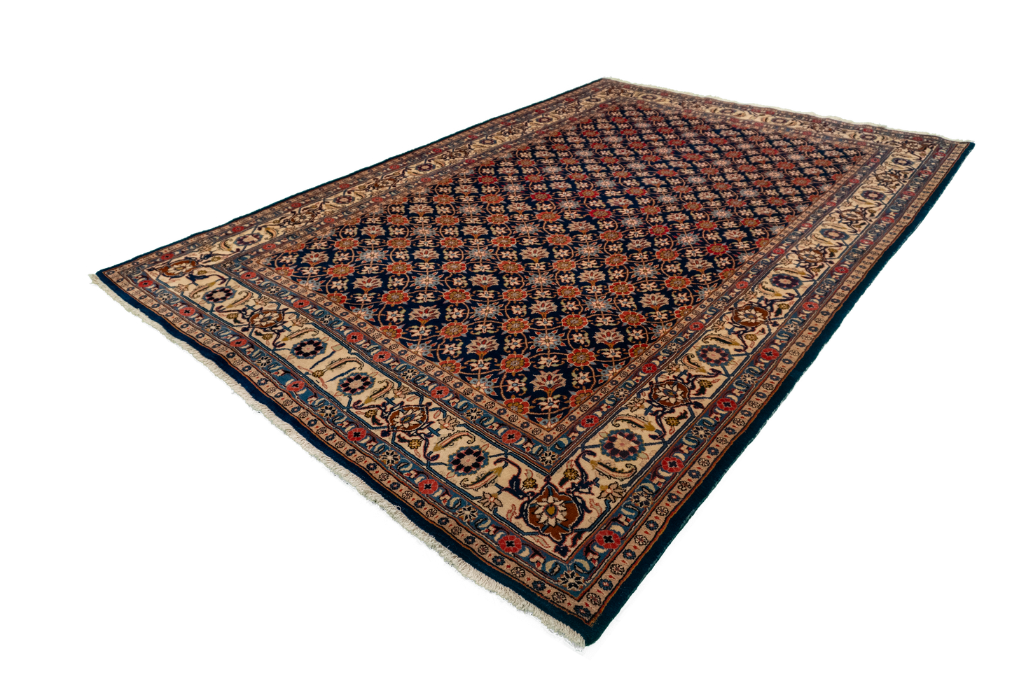 W 6.4 L 9.5 Veramin Silk And Wool Blend Hand-Woven All-Over Design - 15939