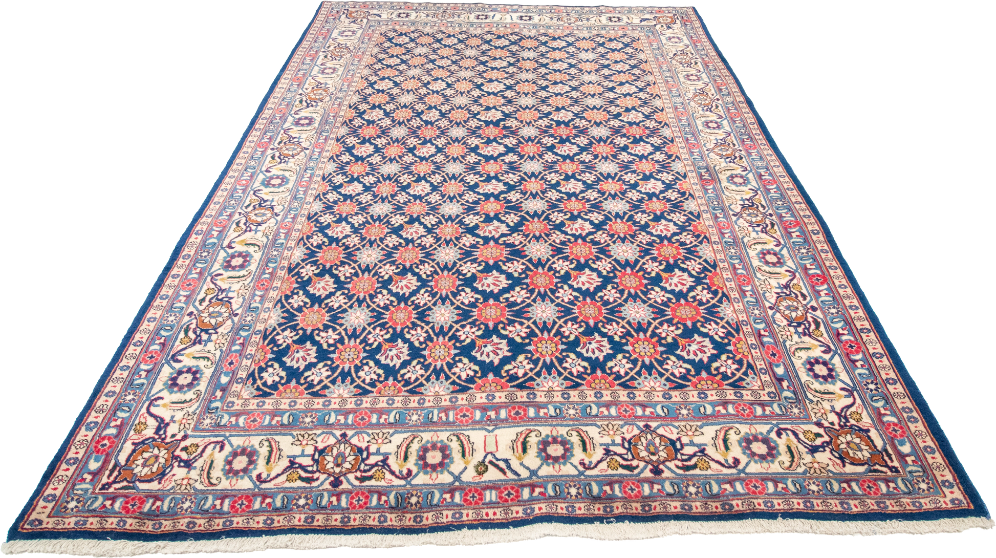W 6.4 L 9.5 Veramin Silk And Wool Blend Hand-Woven All-Over Design - 15939
