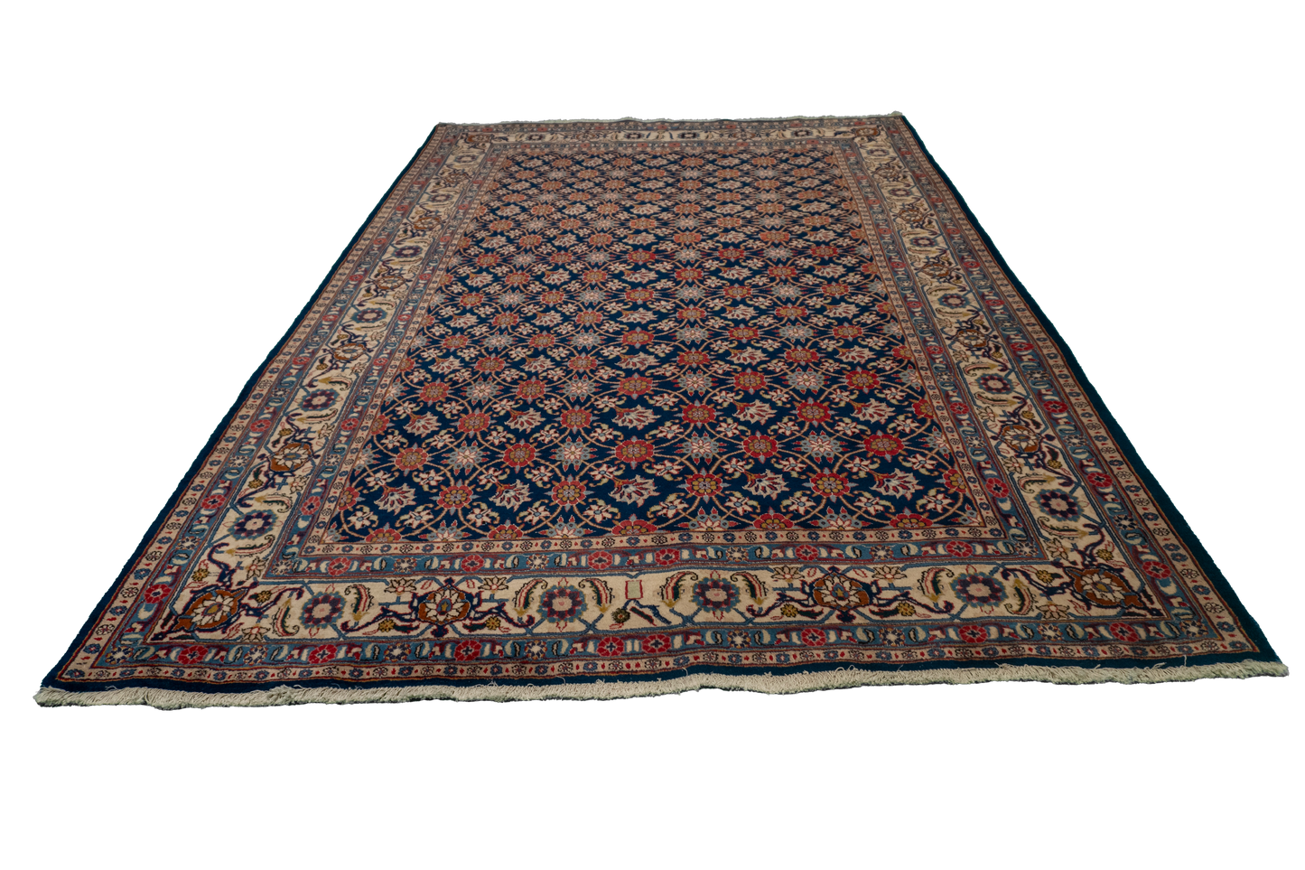 W 6.4 L 9.5 Veramin Silk And Wool Blend Hand-Woven All-Over Design - 15939