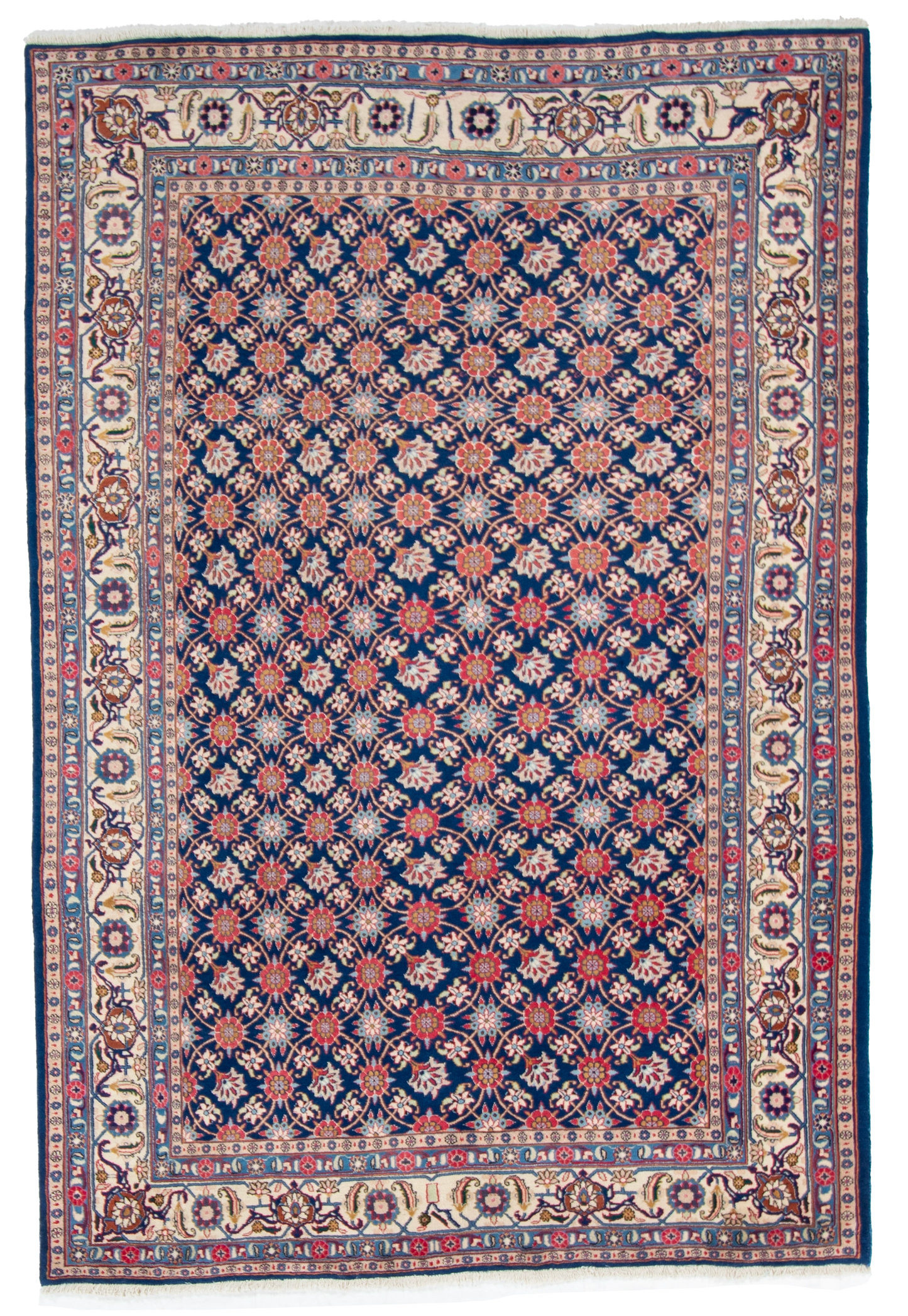 W 6.4 L 9.5 Veramin Silk And Wool Blend Hand-Woven All-Over Design - 15939