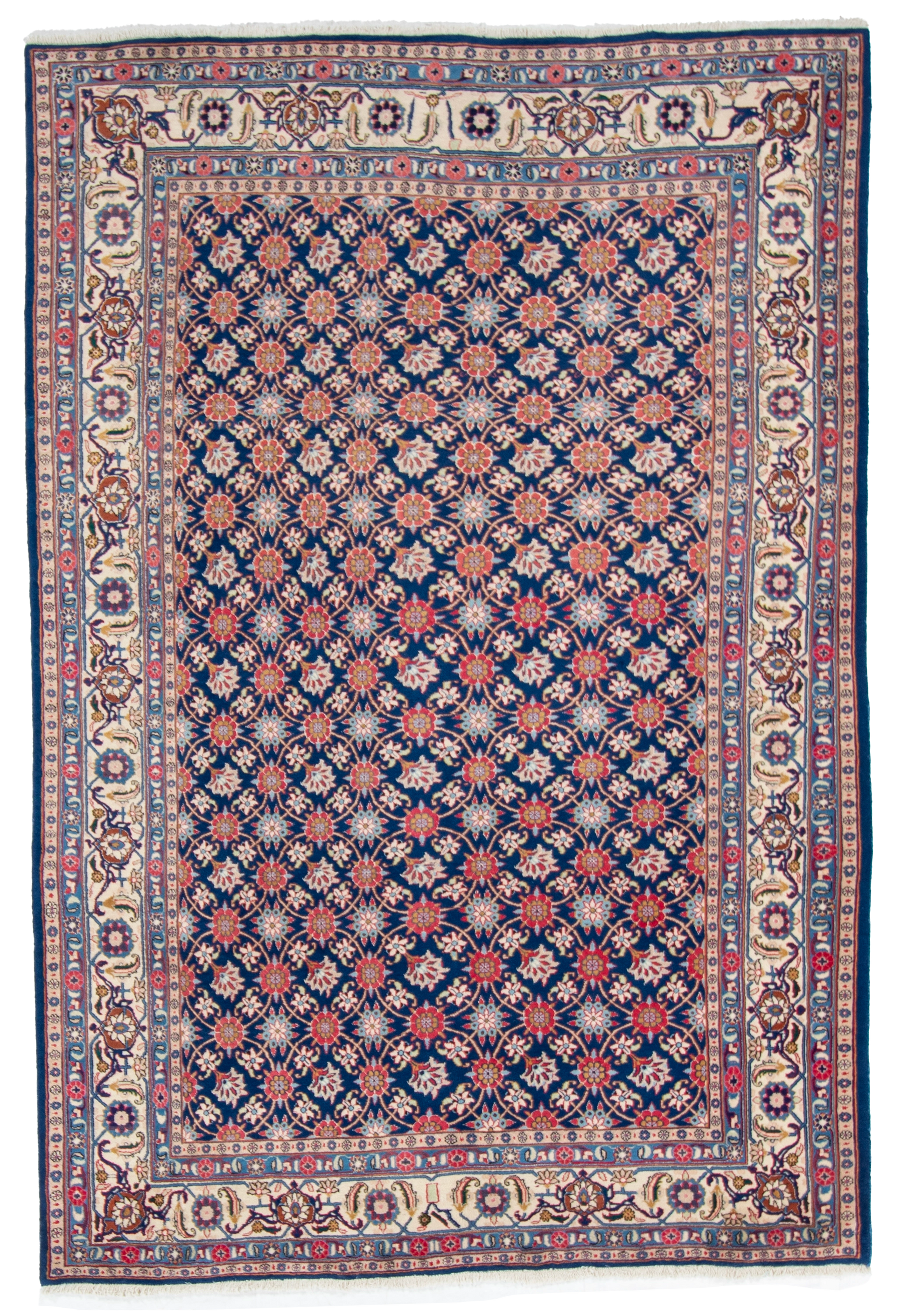 W 6.4 L 9.5 Veramin Silk And Wool Blend Hand-Woven All-Over Design - 15939