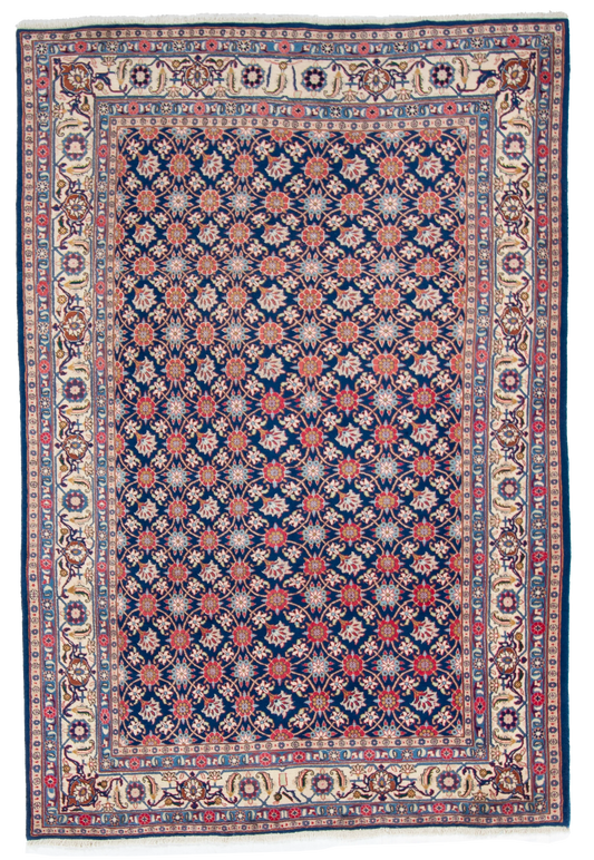 W 6.4 L 9.5 Veramin Silk And Wool Blend Hand-Woven All-Over Design - 15939