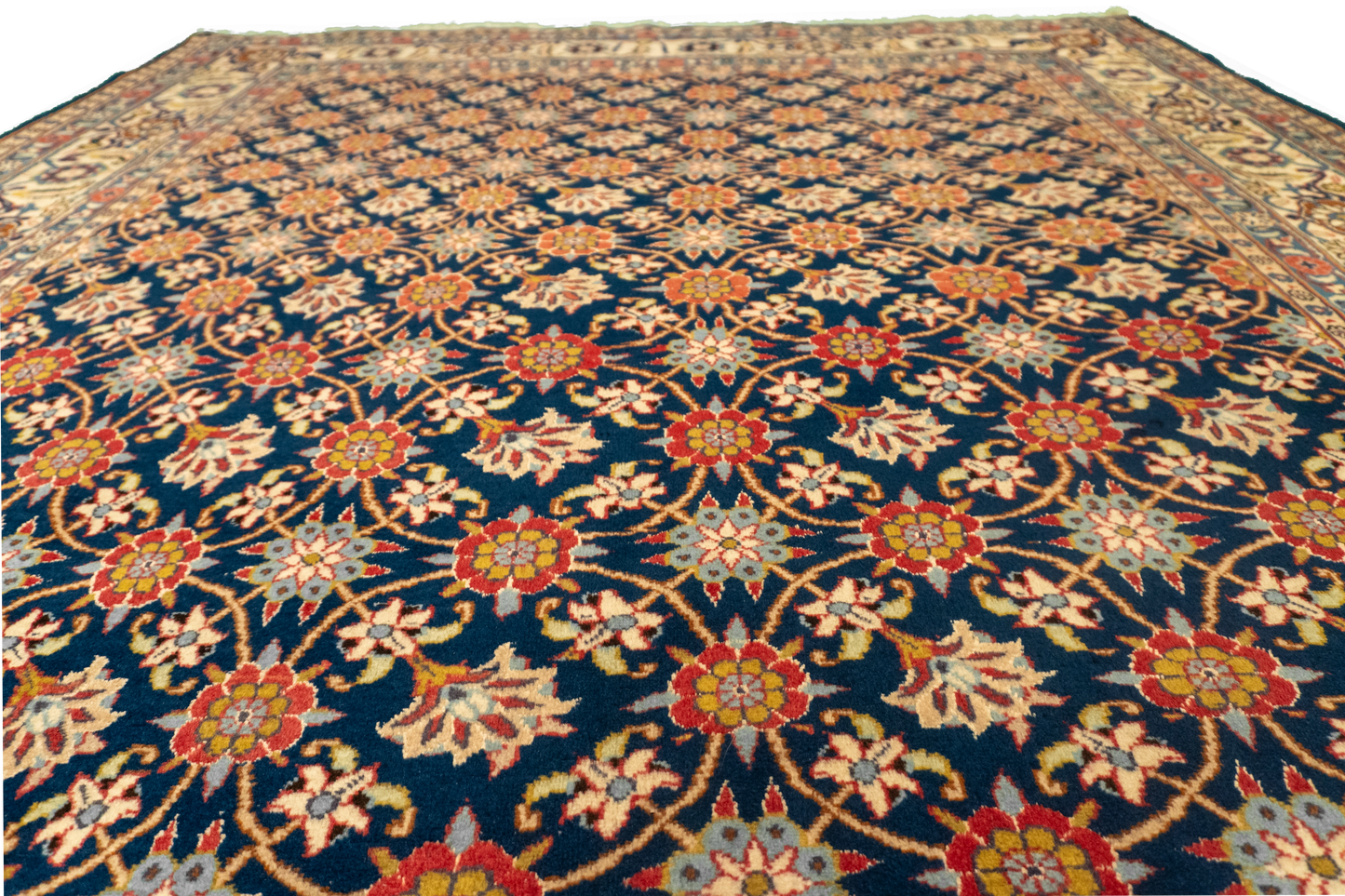 W 6.4 L 9.5 Veramin Silk And Wool Blend Hand-Woven All-Over Design - 15939