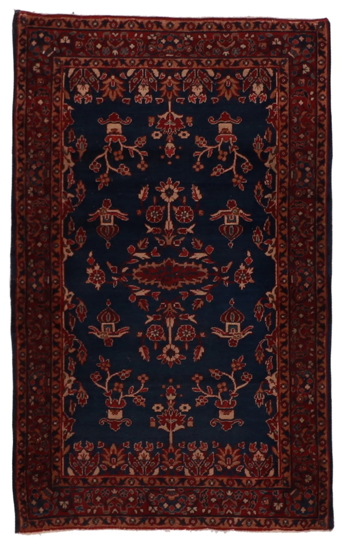 3.1 x 4.11 - Kerman Fine/Wool Floral Rectangle - Finest Hand-Knotted Quality Wool — 15979