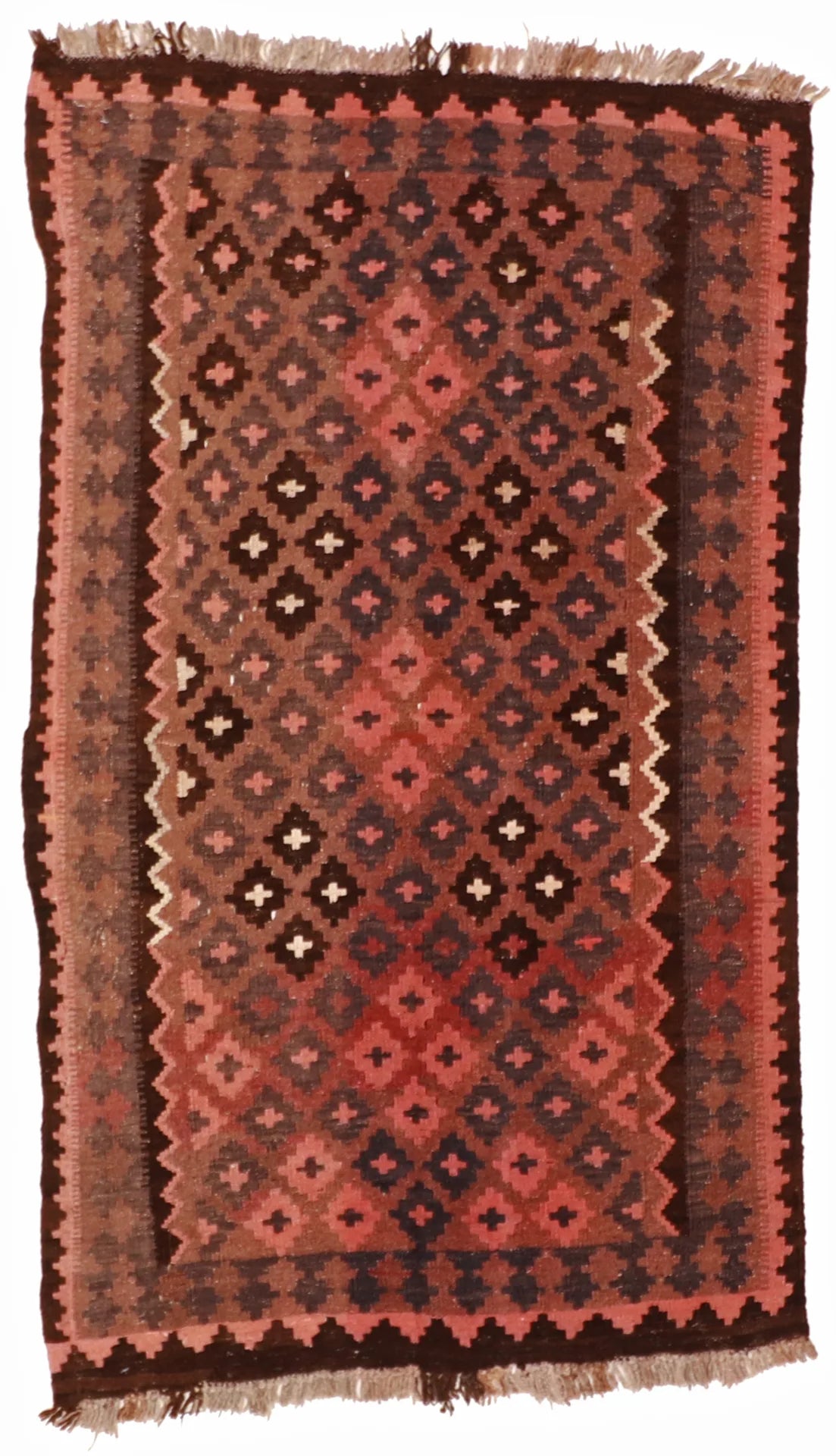 3.5 x 5.10 - Kilim Wool All Over Rectangle - Finest Hand-Knotted Quality Wool — 16143