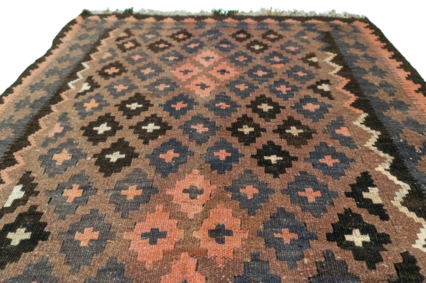 W 3.5 L 5.10 Kilim 100% Wool Hand-Woven All-Over Design - 16143
