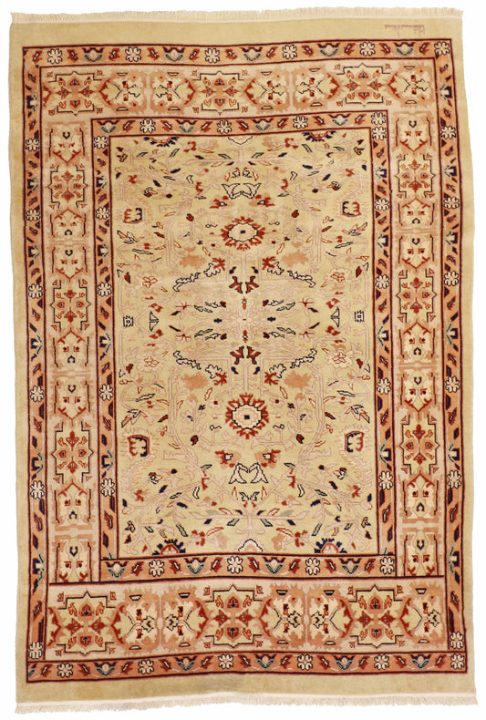 W 5.3 L 7.8 Sultan Abad 100% Wool Hand-Woven Medallion Design - 16775