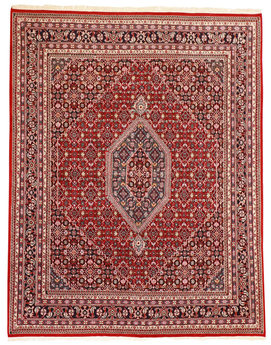 8x10 - Bijar Wool Medallion Rectangle - Hand Knotted Rug — 17549