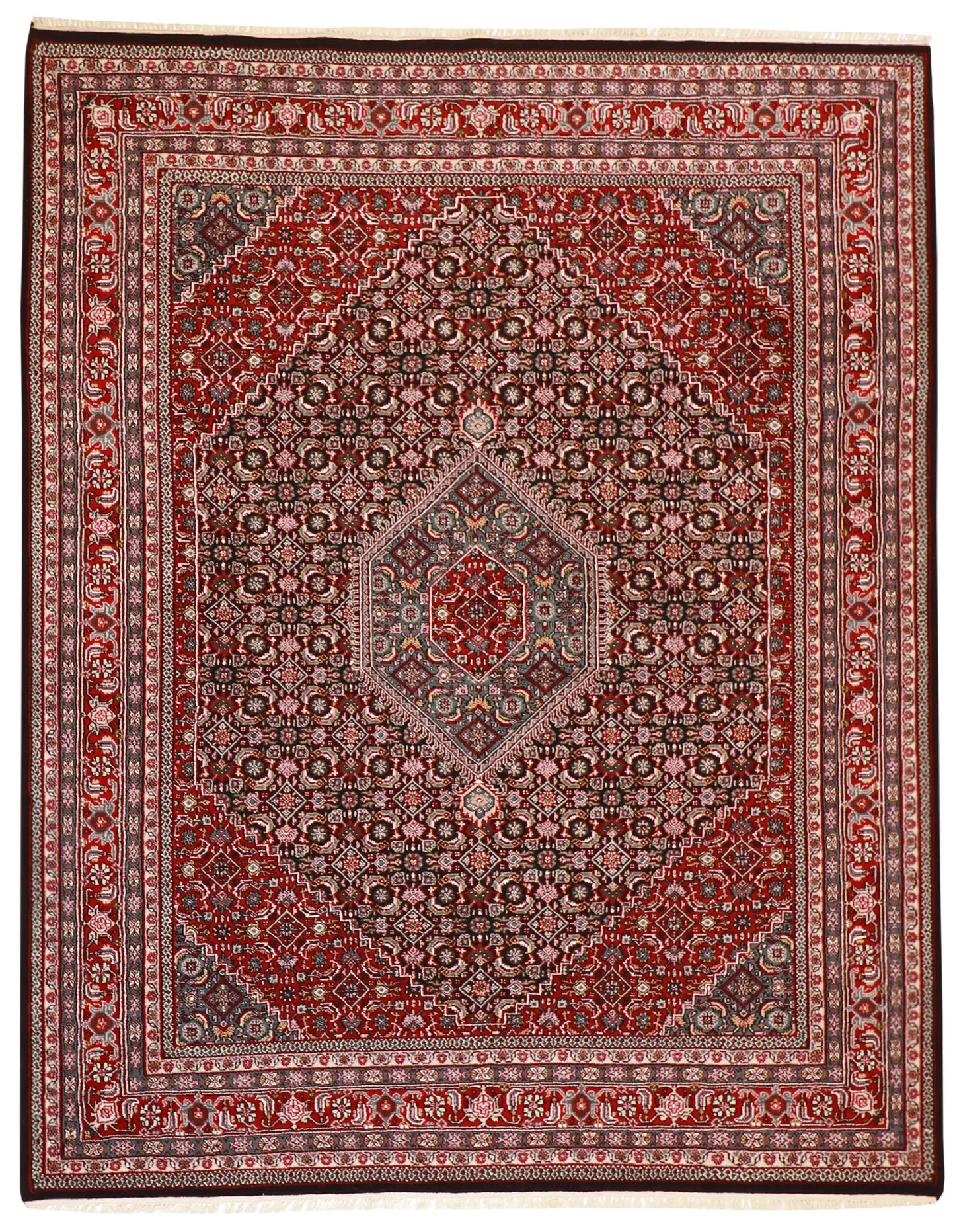 8x10 - Bijar Fine Geometric Rectangle - Hand Knotted Rug — 17609